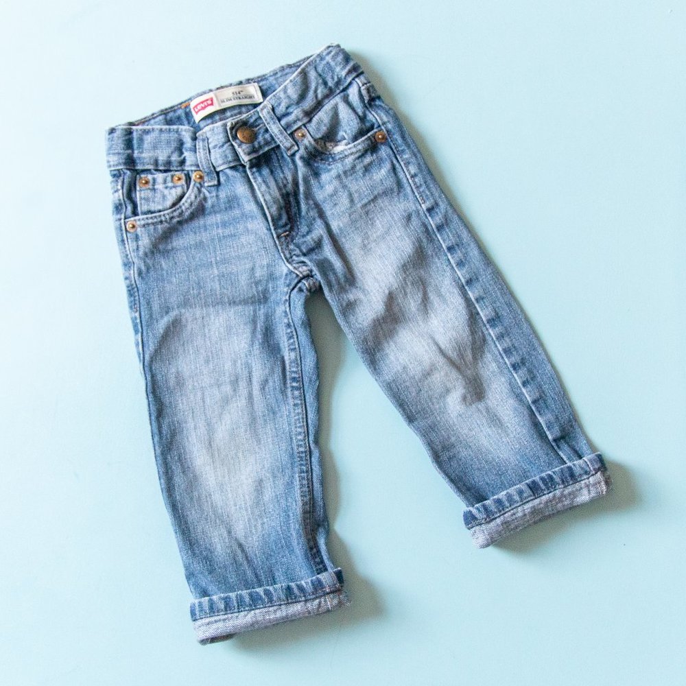 Levi's Kids 514 Straight Medium Wash Blue Jeans